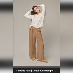Jungmaven Cambria Tan Wide Leg Pants M